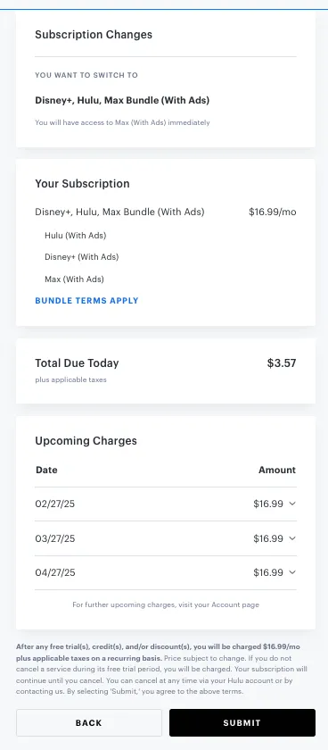 Updated Subscription